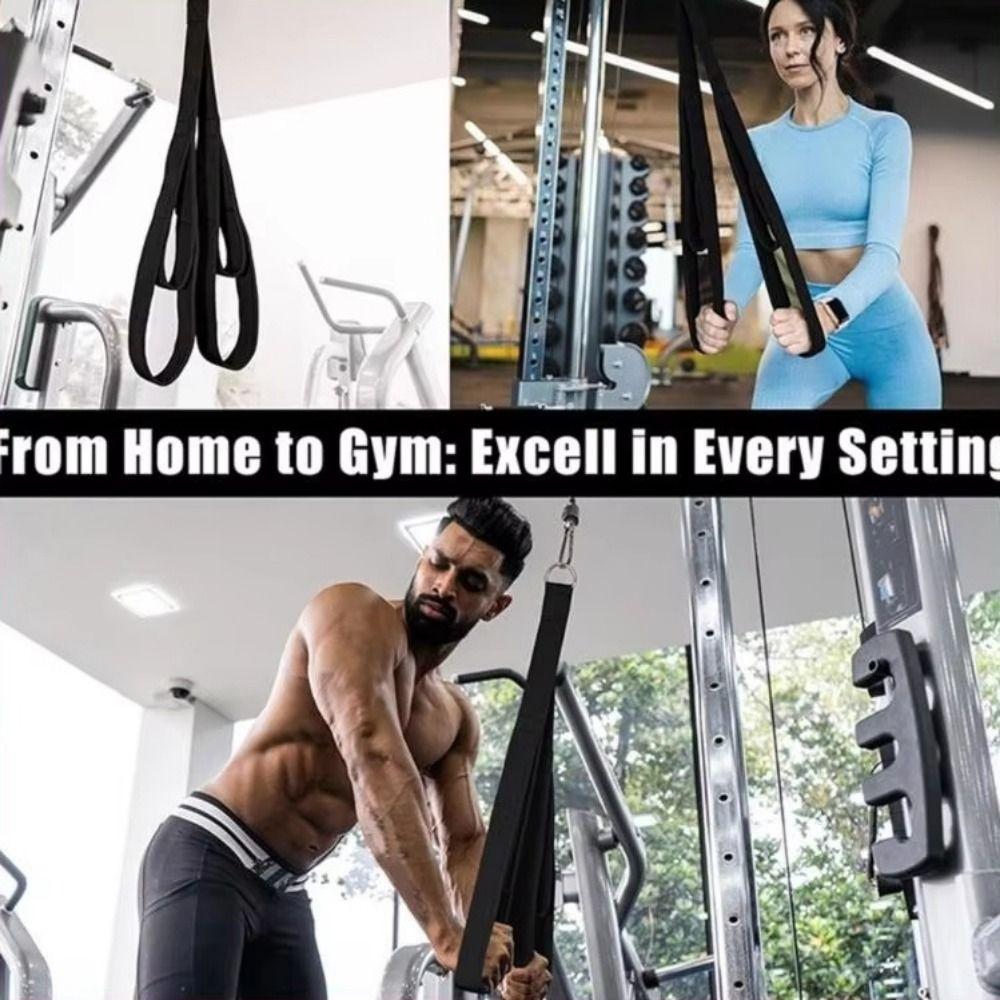 Anti-Slip Long Triceps Strap Cable Attachment Pull Down Rope Arm Strength Rope  Gym Workout