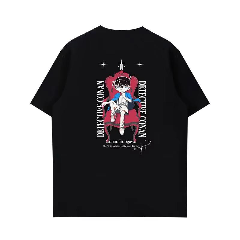 2026 Detective Conan Joint Tshirt Lucky Stone Joint Peripheral Strange Thief Kidd Gray Original Sorrow Shortsleeved Clothes 4XL