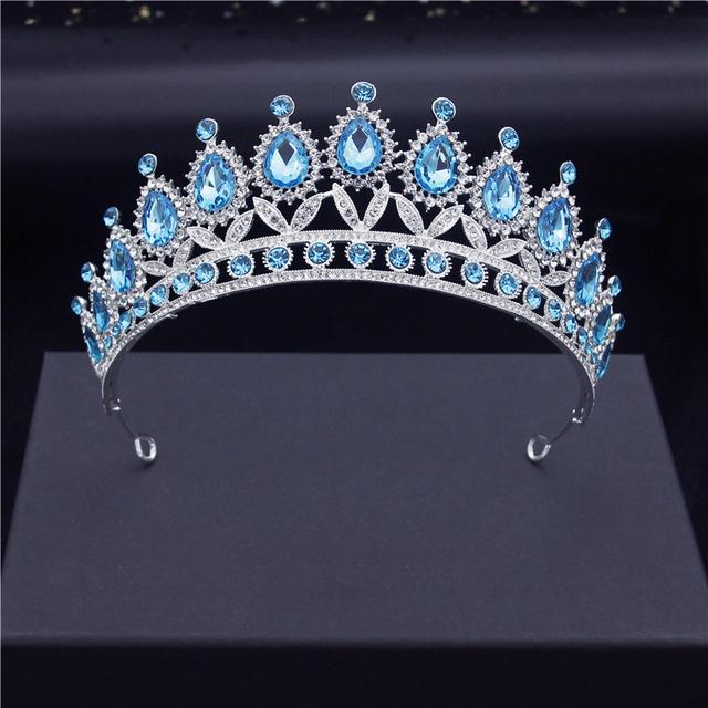 Baroque Wedding Crown Royal Queen Bridal Tiaras Hair Jewelry Pageant Party Birthday Head Accessories Girls Bride Headdress