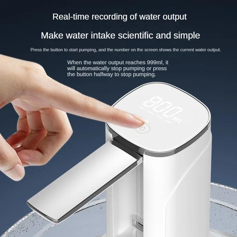 Water Dispensers Foldable Water Bottle Pump Automatic Dispenser Pump Button Control Portable Electric Water Dispenser for Home