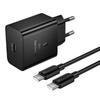 HOCO N77 GaN PD 45W Fast Charger Kit, USB‑C Wall Charger EU Plug with USB‑C Cable Included