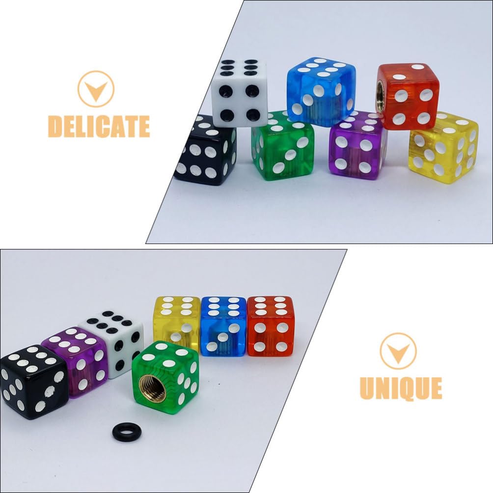 Mipcase Dice Tire Valve Stem Cap 14 Pieces Dice Style
