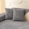 Solid Colored Plush Home Comfortable Sofa Mat Winter Thickened Anti Slip Seat Cushion Modern Minimalist Sofa Cover with Full Coverage Fabric