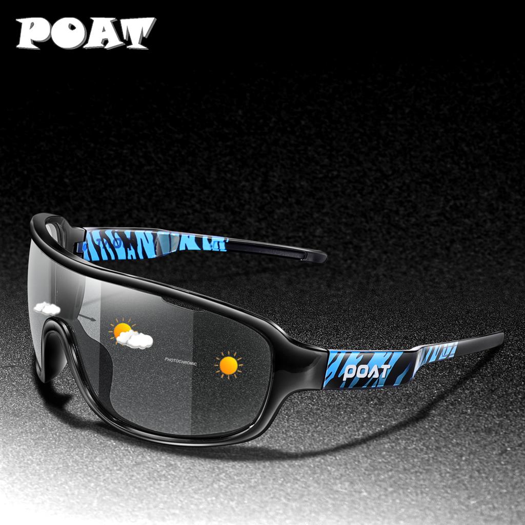 Poat Photochromic Sunglasses For Men And Women Outdoor Road Sports Cycling Eyewear Windproof Goggles