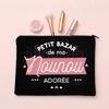 Thank You for Taking Care of Me Nanny Print Cosmetic Bag Women Neceser Makeup Bags Travel Toiletry Pouch Thanks Gifts for Nounou