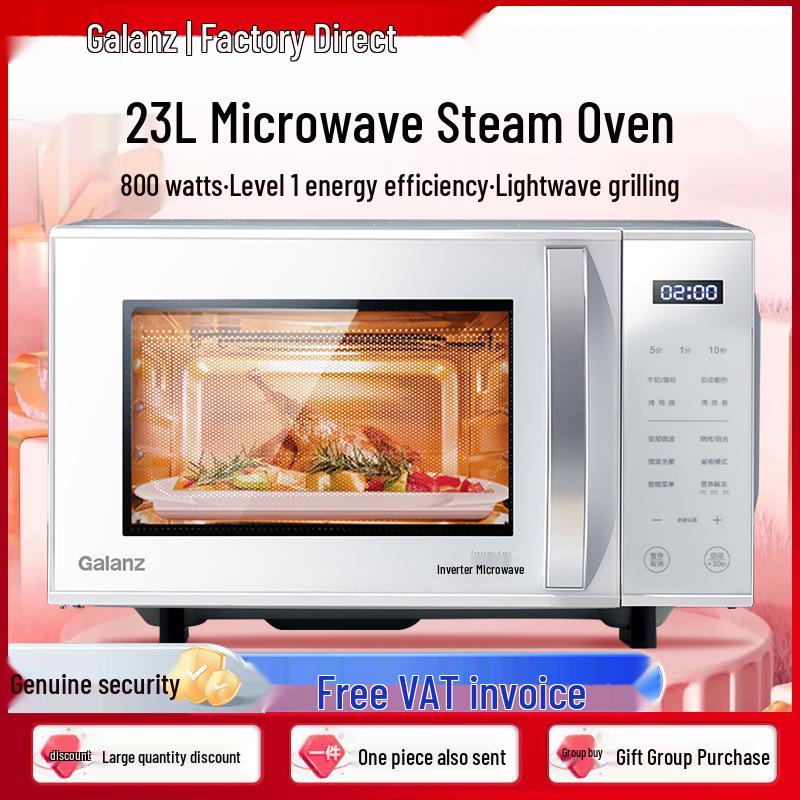 

Galanz 23L Flatbed Smart Inverter Microwave Oven with Lightwave Heating, Model ZW1-GF3V