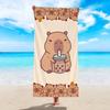 Cute Capybara Print Beach Towel Soft Absorbent Microfiber Quick Dry Sandproof for Summer Beach Pool Bath Travel Towels Bathroom