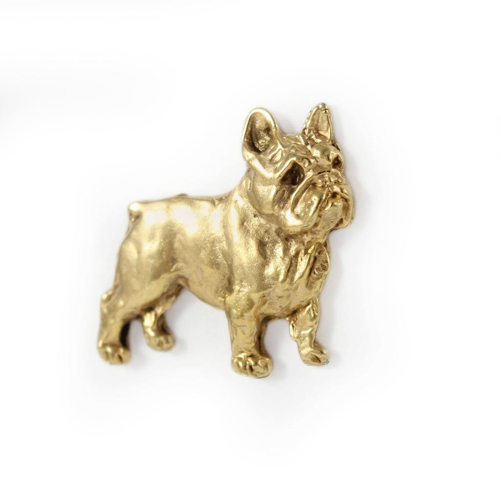 French Bulldog, Frenchie I - Dog Brooch In Decorative Box, Elegant Gold-plated Pin, Art-Dog Brand Jacket Pin
