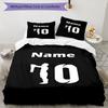 3pcs Custom Name 10 Bedding Set Duvet Cover Closure Includes 1 Duvet Cover & 2 Pillowcases, Soft and Comfortable for All Seasons.