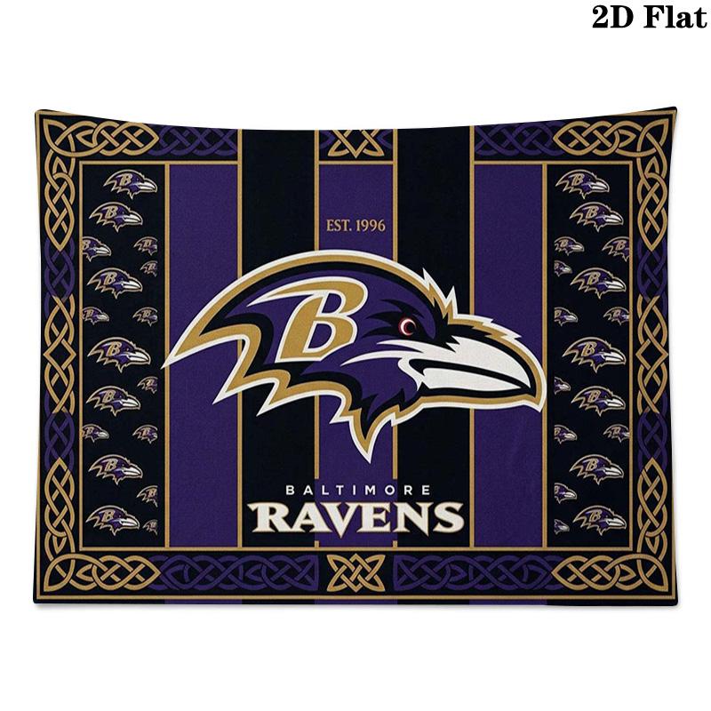 Baltimore Ravens Wall Tapestry Aesthetic Wall Hanging Printed Fabric Blanket Decorative Tapestries for Bedroom Living Room Home Decor