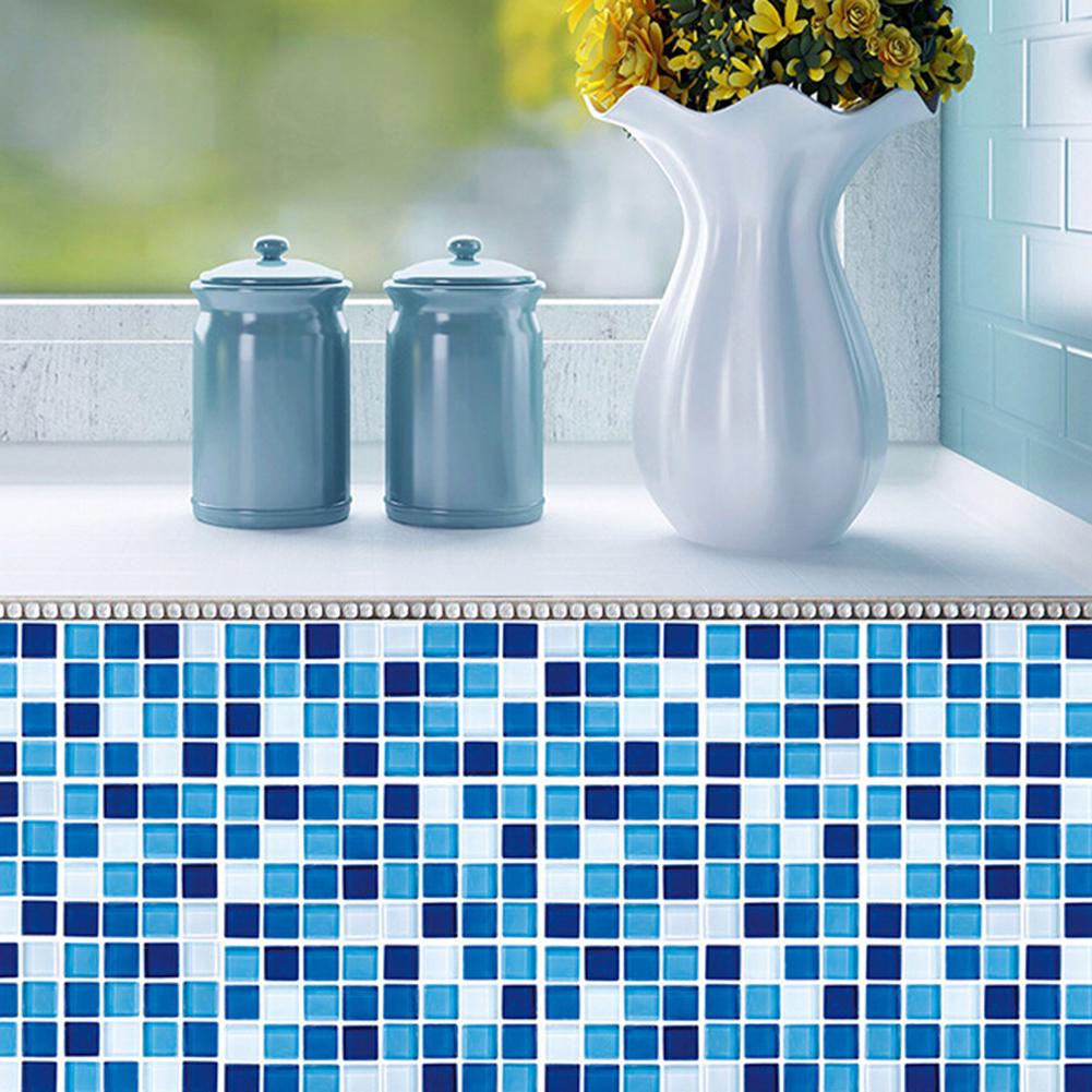 15 Uds pegatina impermeable DIY azulejo pared 3D cocina baño decoración