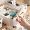 Desktop Storage Box Table Organizer Dormitory Sundries Plastic Cosmetic Storage Box Bathroom Kitchen Sorting Storage Basket Bins