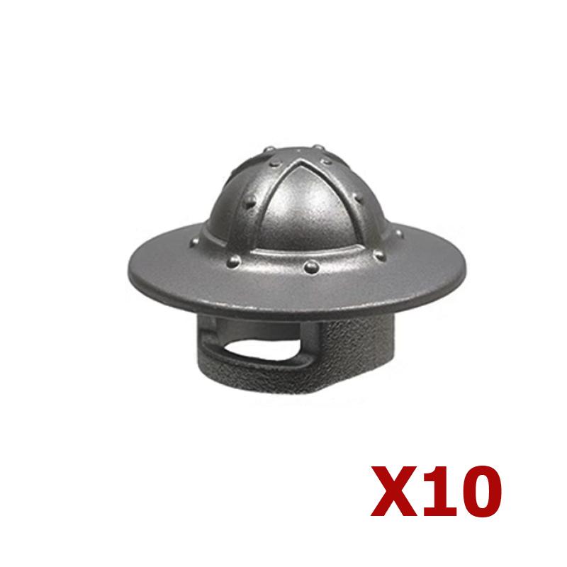 MOC Baustein Mittelalter Ritter Römischer Soldat Zubehör Helm Kopfbedeckung Flammenfeder Schwarzer Adler Schild König Umhang Ziegelstein Spielzeug