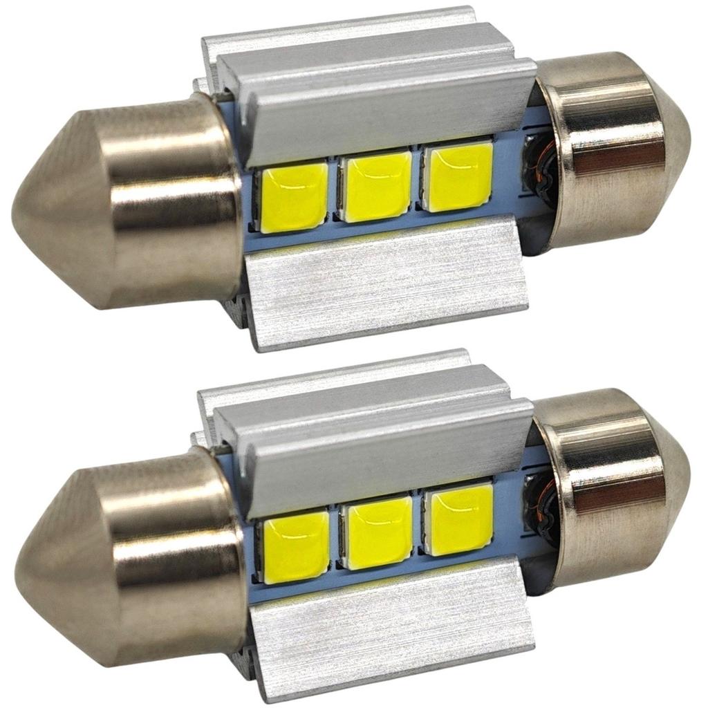 4 Pcs Bulb 31mm C3W LED SV8.5 12-24V CANBUS 320lm Strong White Light Off-Road