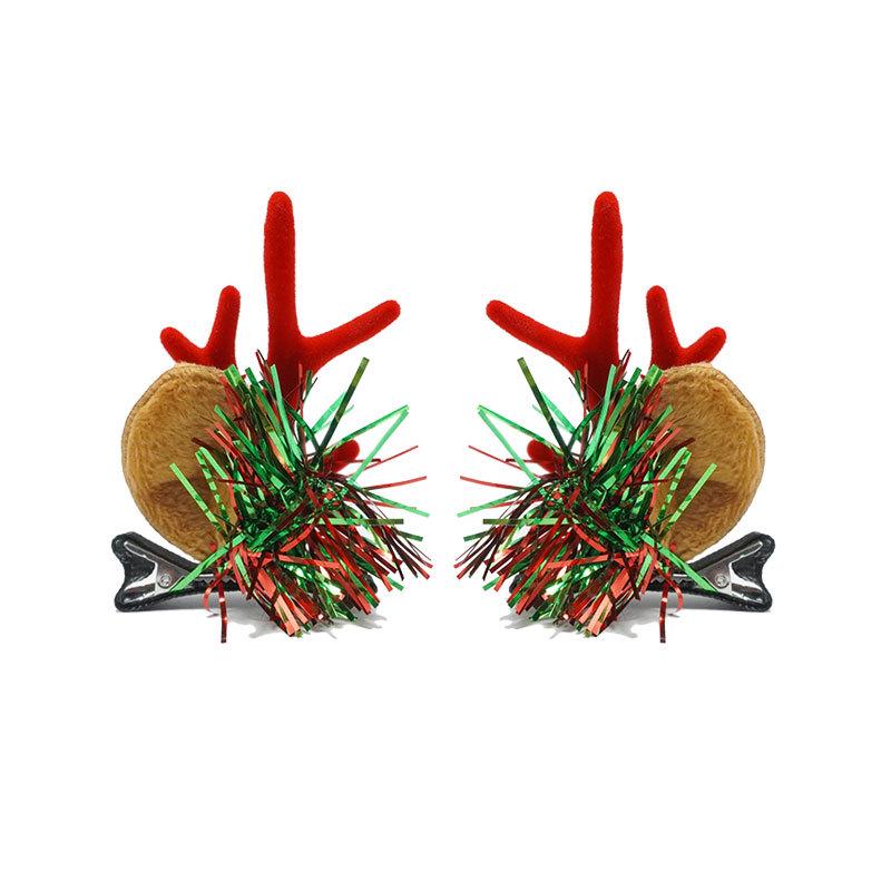 Festive Antler Hair Clips: Colorful & Shiny Holiday Accessories for Christmas & New Year 2025