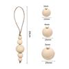 Wood Bead String Vintage Inspired Decorations for Indoors Bohemian Wood Bead String Charm Home Addition Ornament Decor