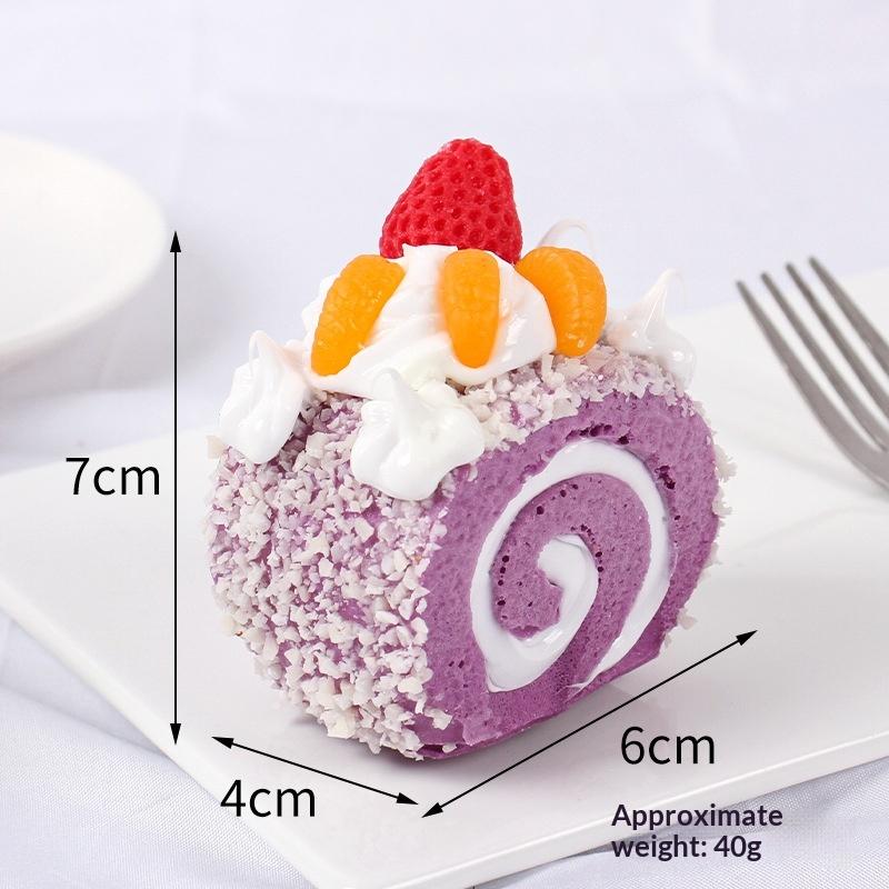 1Pcs Soft Cartoon Fruit Cake Roll Anti-Stress Mochi Pu Foam Toys New Slow Rebound Cake Squeeze Toy For Kids Adult