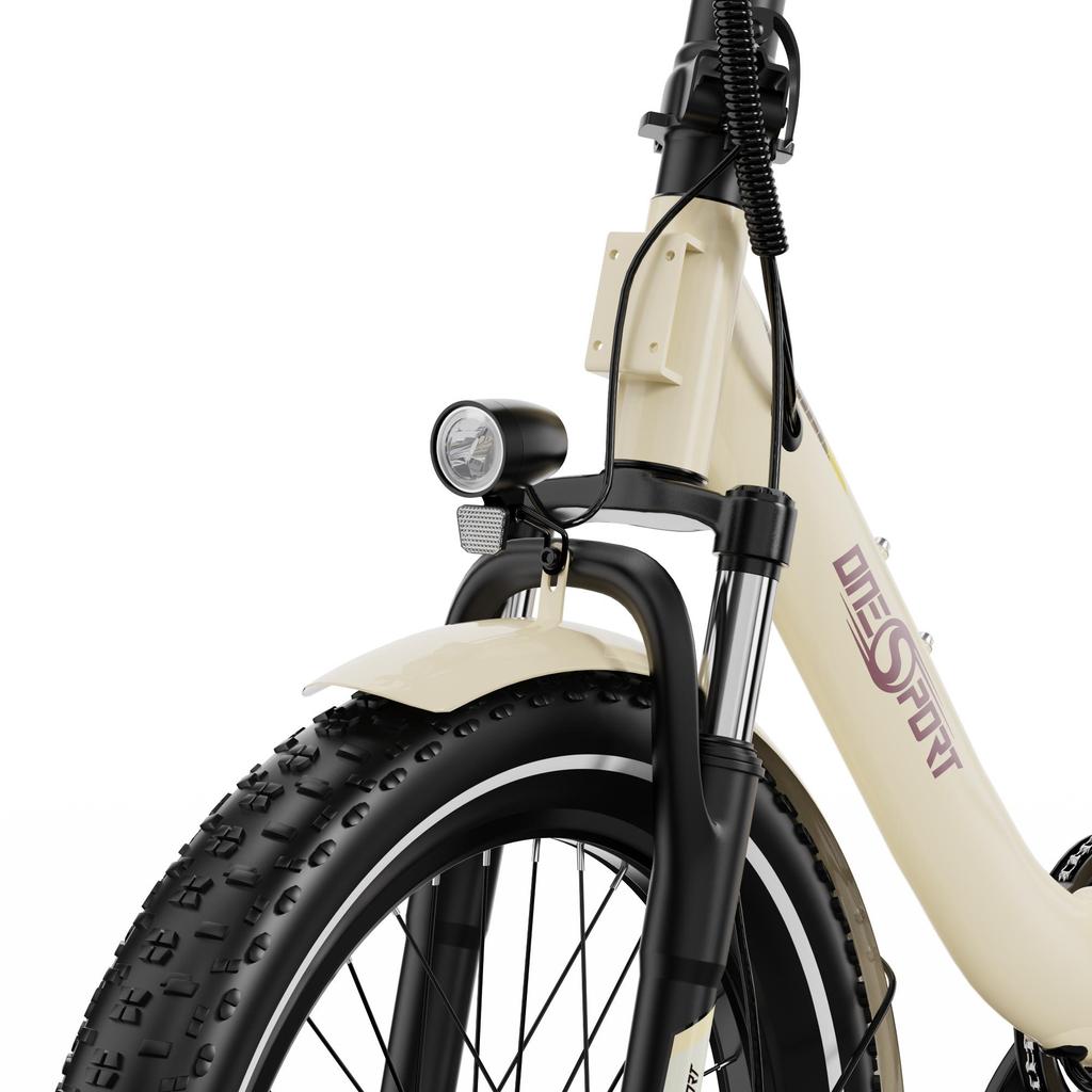 "ONESPORT OT16-2 Folding E-Bike - 250W Motor, 120km Range, 20" Tires, Shimano 7-Speed, IPX5 Waterproof, Compact Design"