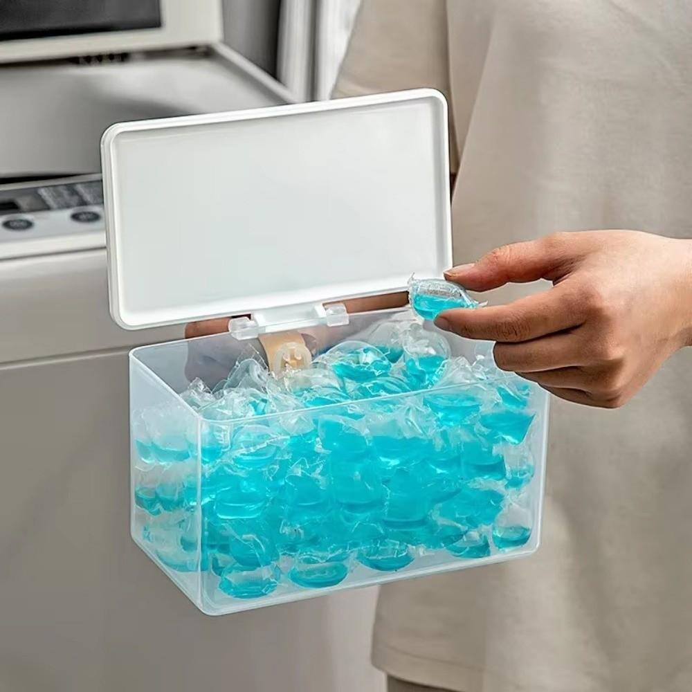Large Capacity Storage Box Plastic Storage Bins New Laundry Pods Container  Scent Beads Organizer