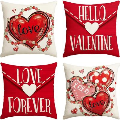 1/4 Stück Herzförmige Kissen zum Valentinstag: HALLO VALENTIN, LIEBE FÜR IMMER, und entzückende Liebesdesigns! Heimschlafzimmerdekoration