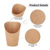 50Pcs French Fries Holder Waterproof Kraft Paper Oblique Mouth Oil Resistant Popcorn Box For Take Out Party Family