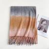 2024 Autumn/Winter New Gradient Imitation Cashmere Tassel Printed Scarf Fashion Versatile Office Warm Shawl Scarf For Men And Women