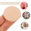 50Pcs Beech Wood Round Cutouts Unfinished Blank Wood Slices DIY Craft Embellishments for Wall Table Wooden Cutout