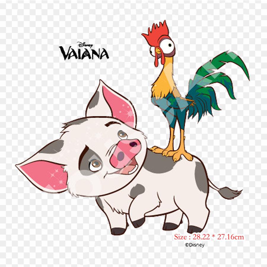 Hei Hei The Rooster Drawing Iron On Heat Transfer Printing Vinyl Patches Sticker for Clothes DIY Appliques Washable Patches