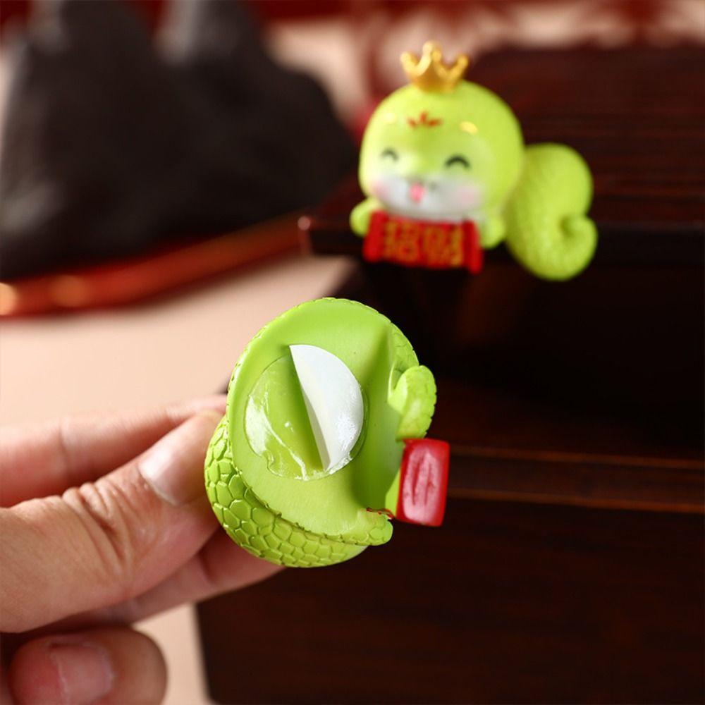 Cute Small Snake Baby Figurine Resin Crafts Mini Snake Ornament  Spring Festival