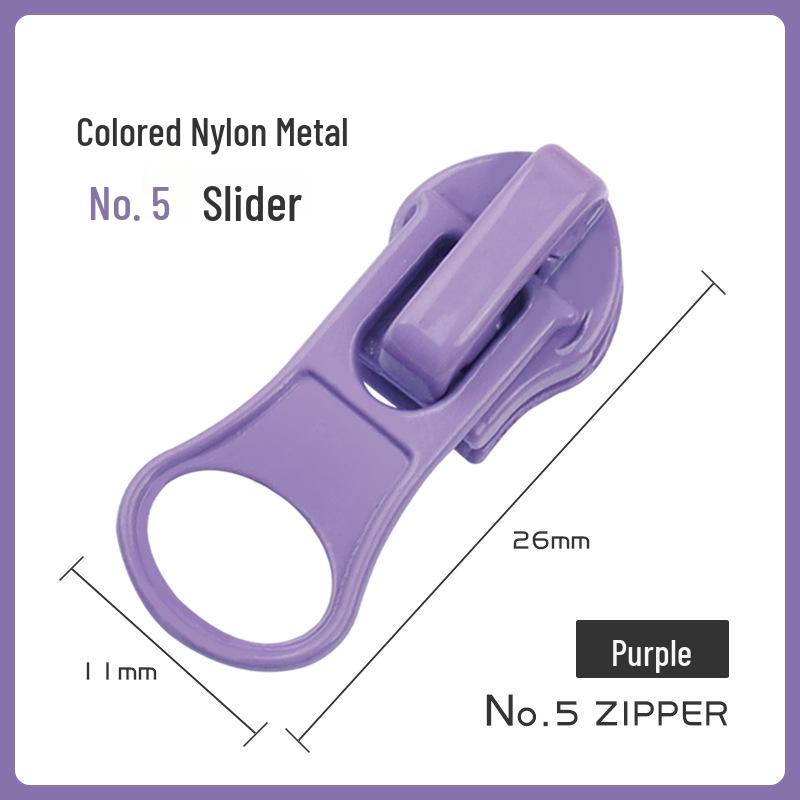 Nylon & Metal Zipper Pull for Jackets and Bags (No. 3 & No. 5)