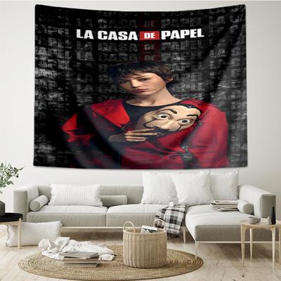 La Casa De Papel Print Tapestry, Backdrop, Easy Setup, Ideal for Bedroom, Office & Living Room, with Aesthetic Wall Hanging Decor.