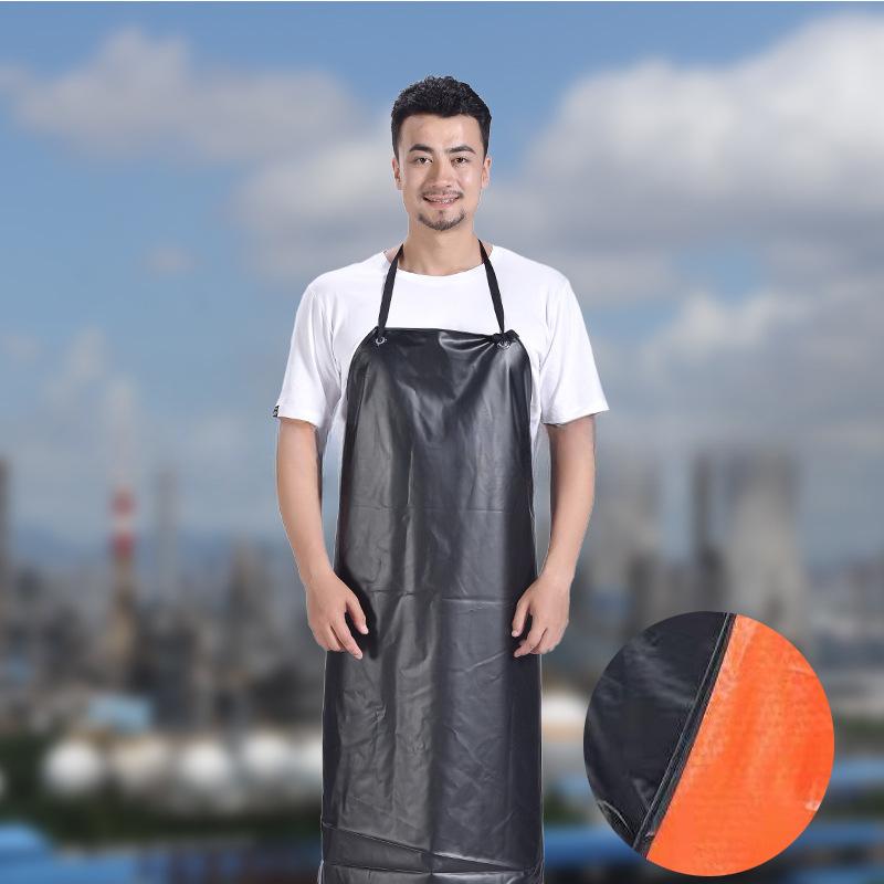 Black and Red Composite Oxford Cloth Aprons, Waterproof, Oil Resistant, Acid and Alkali Resistant, PVC Protection Supplies, New