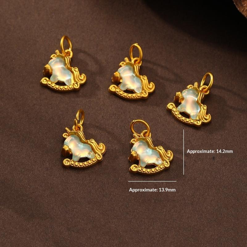 5Pcs Zinc Alloy Painted Pony Pendant Charms Diy Necklace Bracelet Earrings Accessorie