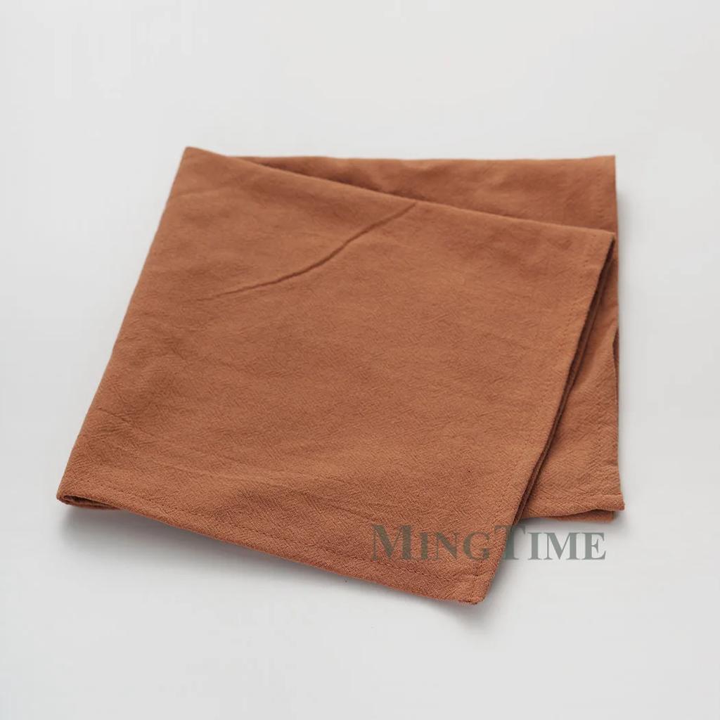 12 Pack 40x40cm Washed Cotton Napkins Soft Plain Table Linens Wedding Christmas Decor Reusable Placemats Party Dining