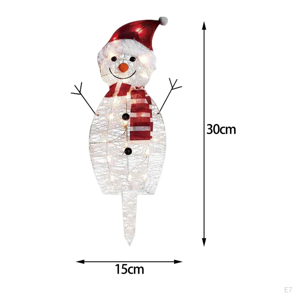 Christmas Snowman Light Lamp Ornament for Holiday Party Lawn Decoration