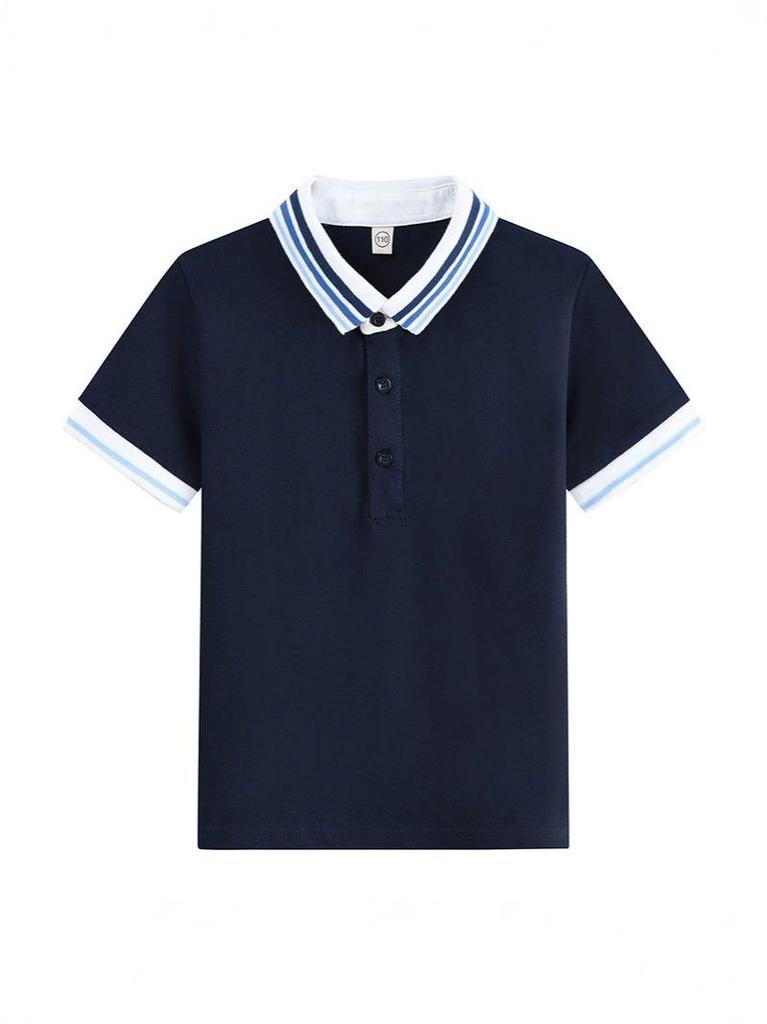 Children's Summer School Polo Shirt - Unisex Short Sleeve White Top for High School, Primary, and Secondary Students.