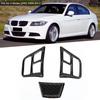 3Pcs Set Carbon Fiber Steering Wheel Sticker Trim Cover Car Interior Decor Fits for 3 Series (E90) 2005 2012