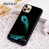 MaiYaCa Turquoise Stone Flora Peacock Feather Phone Case For iPhone 17 Air 16 pro max 15 14 plus 12 13 Cover coque