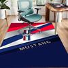 Mustang Polyester Tapijt, Zachte Binnenvloermat voor Kantoorstoel, Woonkamer, Bureau - Decoratief Huiswerkplek Tapijt Ontwerp