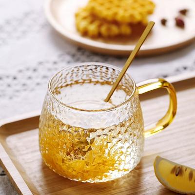 Hammarpräglad Kaffekopp Luftbubblor Vatten Glas Kopp Värmetålig Handtag Tekopp Hushålls Dricksutrustning