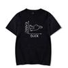 Duck Rabbit Fun Math Printed Pattern Unisexs Womens Tshirt Extra Large Casual Breathable Tshirt Summer Round Neck Couples Tops