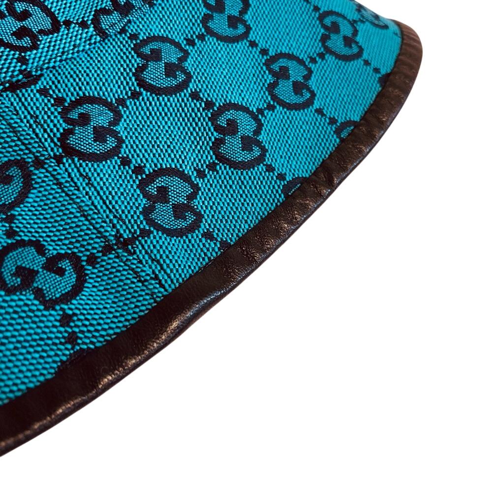 GUCCI 656573 Fedora hat GG canvas canvas Bucket hat hat blue canvas unisex Used