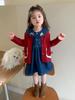 2025 Girls' Stylish Denim Two-Piece Dress Set for Spring/Autumn