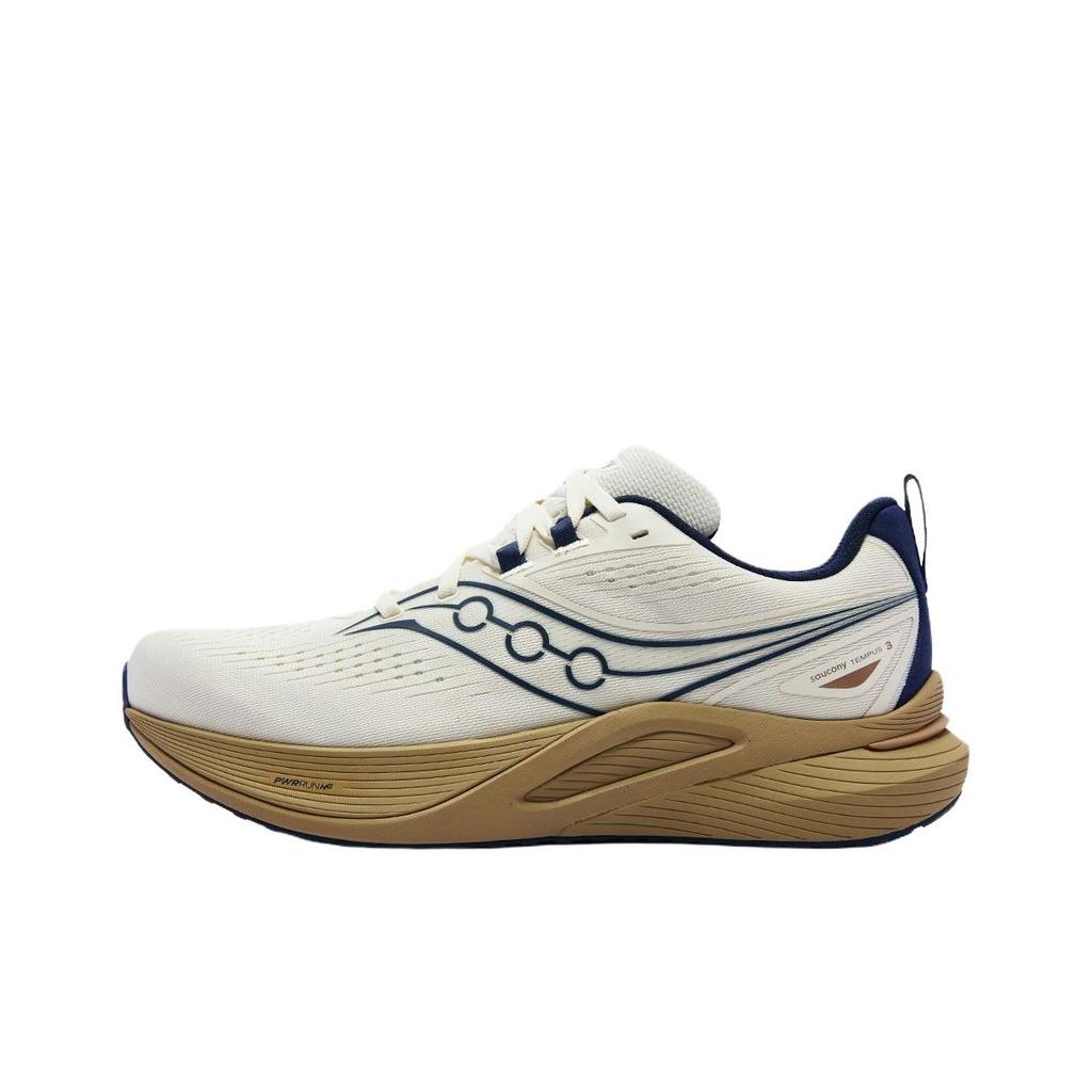 Saucony Tempus 3 Waterproof Versatile Comfortable Supportive Rebound Running Shoes Unisex Running Shoes Beige S28270-1
