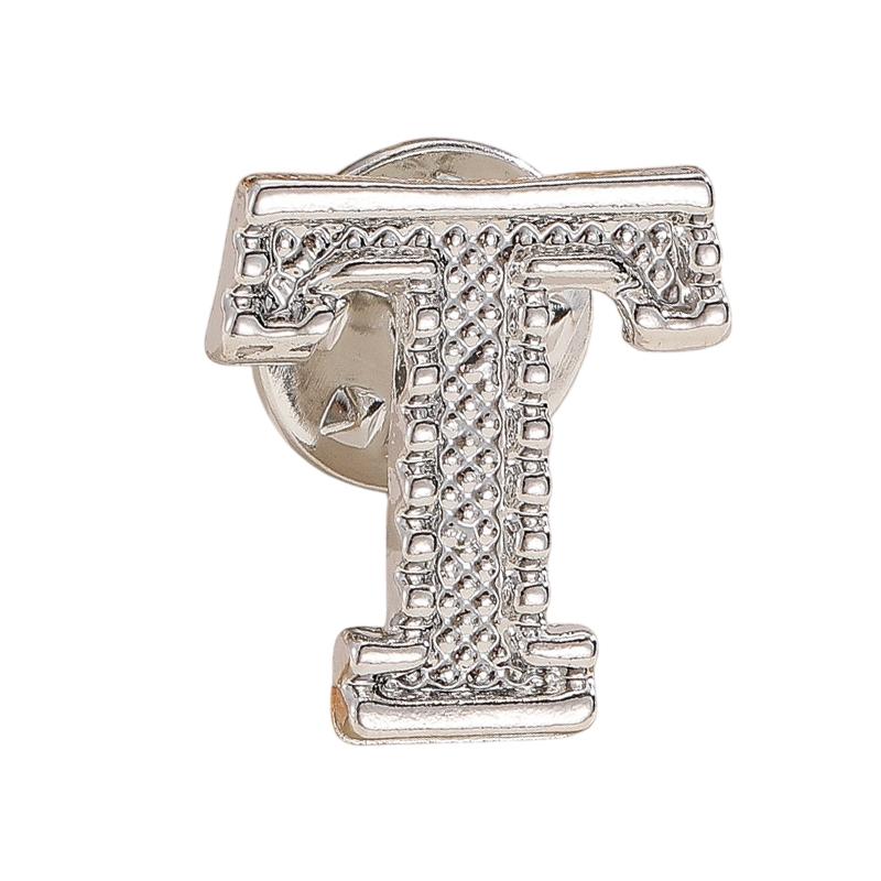 A-Z Letter Initial Lapel Pin Brooches Vintage Coat Suit Shirt Badge Party Office Brooch Pins Gifts For Men And Women Accessories
