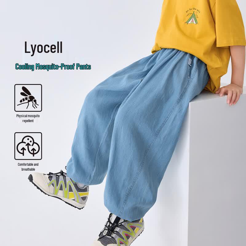 Boys Tencel Denim Summer Casual Pants 140