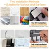 Modern Wall Mount Key Holder 8 Hooks, Adhesive or Drill Installation, Key Organizer Rack for Entryway Kitchen Hallway RV Decor