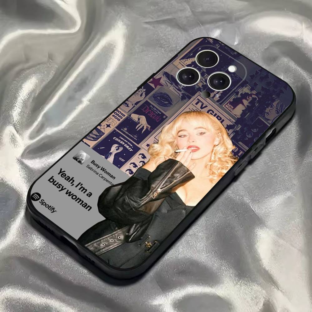 

Чехол для телефона Sabrina Carpenter Short n Sweet для iPhone 16,15,14,13,12,11, Pro, Max, Plus, X, XS, SE4, E, Mini, Мягкий черный чехол iPhone11