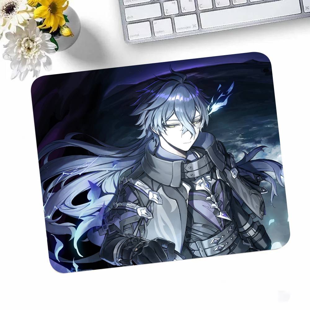 Game Genshin Impact Flins Mousepad Small LockEdge Mouse Pad For Gamers Computer Desk Pad Rectangular Anti-slip Rubber