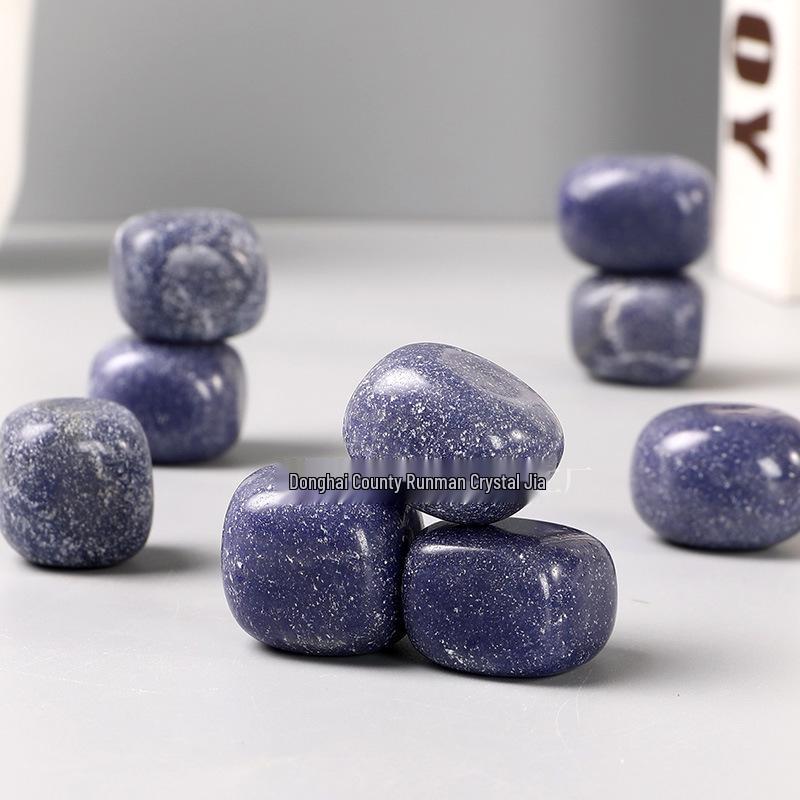 Blue Dongling Raw Stone Large Particle Ornaments for Aquarium, Planter, and Landscape Decoration 15-20mm, 100g